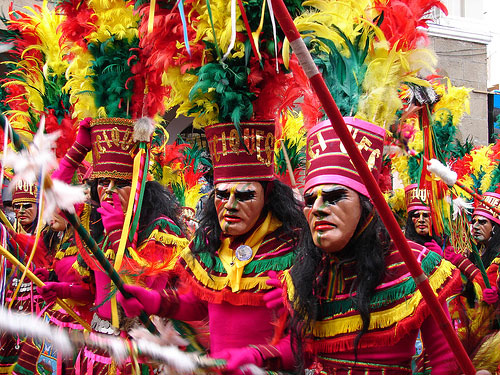 Dancers during Bolivian Carnival