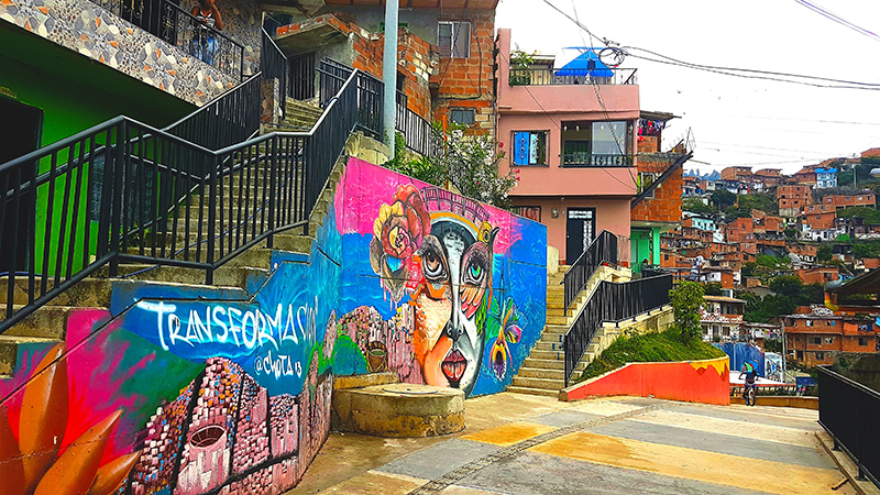 Street Art in Medellin Sounds and Colours.