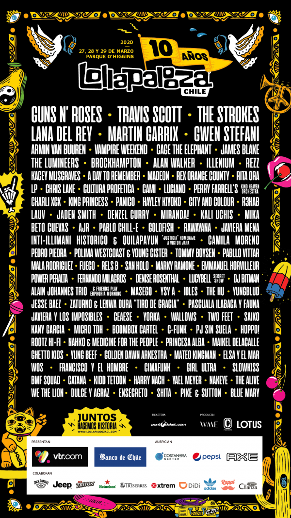 Lollapalooza CL 2020: 10 Year Anniversary To Showcase the Diversity of ...