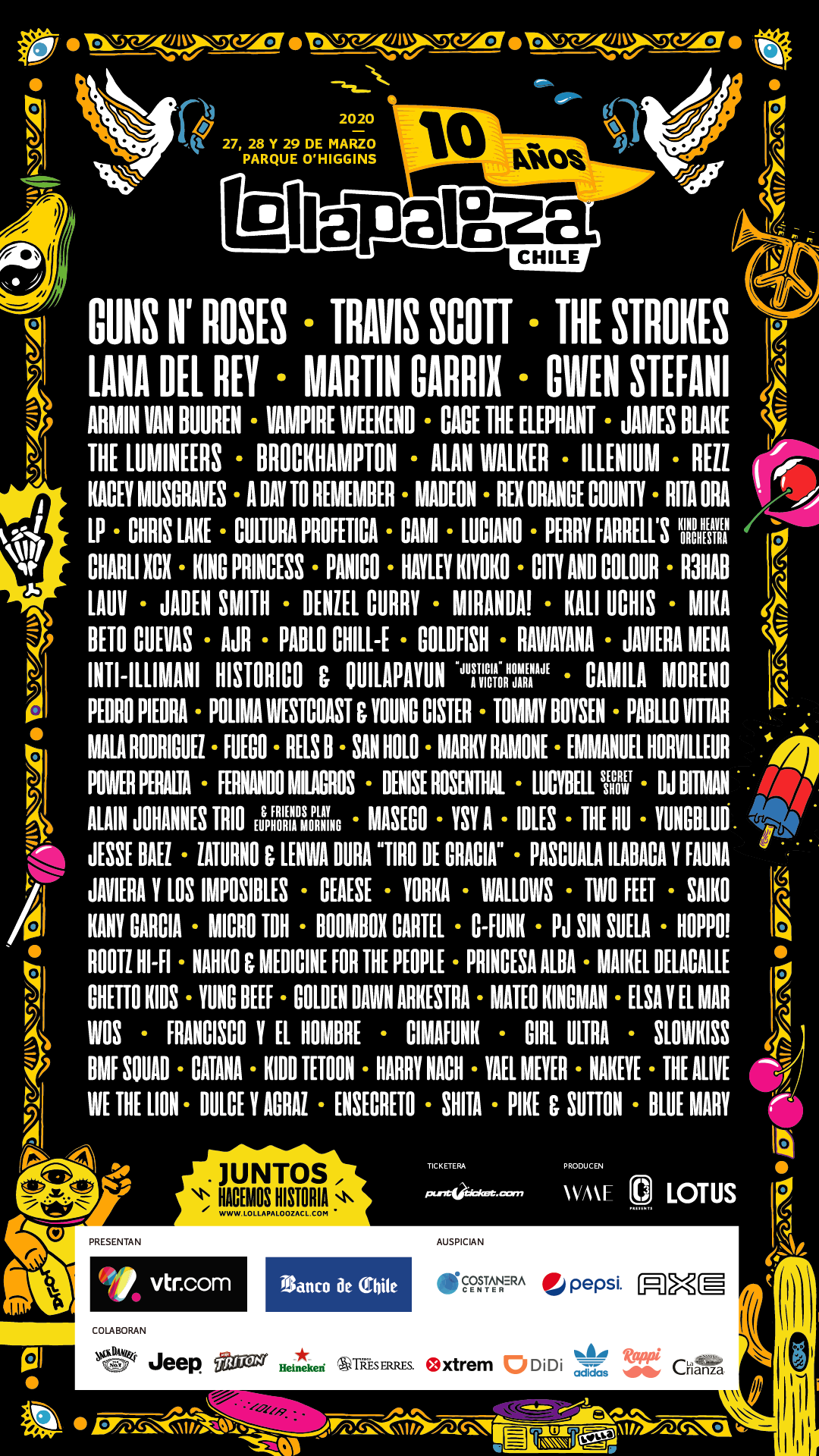 Lollapalooza CL 2020: 10 Year Anniversary To Showcase the Diversity of ...