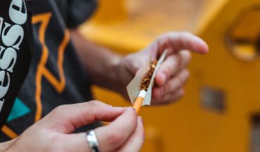 rolling cannabis weed