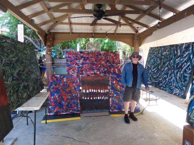 Artist Pedro Rios Martinez at his Studio, Montebello, CA. 2024